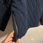 Athleta Athlete Retroplush Quilted Crewneck Sweatshirt Navy Blue- Size Small Photo 8