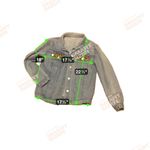 Custom Leopard Back Patch Denim Jacket Photo 3