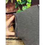 Pact  Maxi Shirt Dress Sz S Striped Organic Lightweight Knit Cap Sleeve Side Slit Photo 4