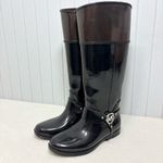 Michael Kors  Fulton Tall Rain Boots Black and brownSize 8 Photo 1
