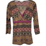 Moa Moa  Babydoll Large Top Blouse Vneck Tie Back Fairy Grunge 90s Whimsy Romance Photo 0