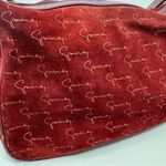 Givenchy Vintage Burgundy Suede Shoulder Bag – Gold Logo, Rare 90s Style Photo 1