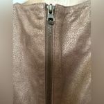 Badgley Mischka  "Belle" Sleeveless Gold Genuine Leather Dress Sz 2 Small A Line Photo 6