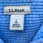 L.L. Bean Wide Wale Corduroy Shirt women’s size large Blue Photo 2