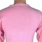 Vintage 90s Sweater Pastel Light Pink Crewneck Cable Knit Long Sleeve Pullover Size M Photo 5