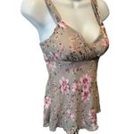 Iz Byer Y2K Floral Babydoll Chiffon Top Sz S Empire Waist Ties At Back Whimsy Fairy Photo 1