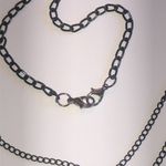 Silver Tone & Black Beaded Lace Multi Strand Boho Necklace Photo 4