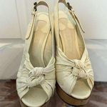 Chloé CHLOE Size US8 IT38 White Leather Chunky Heel Platform Sandals Photo 0