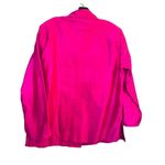 Vintage Painted Pony Jacket Womens Medium Hot Pink Shiny 100%Silk Artsy Career Photo 2