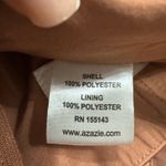 Azazie BARBIE 1007 Criss Cross Strap Stretch Satin Sheath Dress Bronzer. Size A8 Photo 13