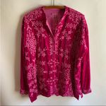 Johnny Was Embroidered Ellen Oversized Velvet Tunic Top XS Photo 3