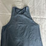 Lululemon All Tied Up Tank Top Womens Open Back Active Gym Yoga Teal Blue Size 8 Photo 1
