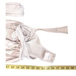 Free People  Shirt Bodysuit Women Small Pink Pearl Surplice Liquid Knit Evening Photo 6