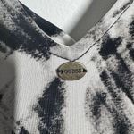 Guess Dress Women M White Black Tie Dye Y2K Bodycon Cap Sleeve Bratz Ruched Club Photo 7