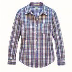 LL Bean Red White Plaid Long Sleeve Pinpoint Oxford Button Shirt LARGE PETITE Size undefined Photo 1