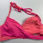 PINK Victoria's Secret Halter Bikini Top Two Tone Swimwear Beach Summer M Size M Photo 0
