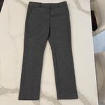Loft  Corpcore Marisa Skinny Fit Pindot Print Dress Pants Women’s 8 Gray/White Photo 0