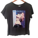H&M Madonna True Blue Graphic T Shirt  Divided Dark Gray Band Tee Women’s Large Photo 0