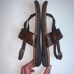 b.o.c. Women's Brown Slingback Sandals Size 7M Floral Engraved Flats Photo 6