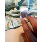 Abound ‎ Floral Ruffle Cami Top Medium Green Blue Sleeveless Summer Blouse Photo 2