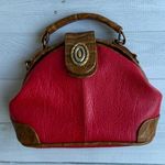 Jackson Vintage  Red Faux Leather Handbag with Crossbody Strap Photo 0