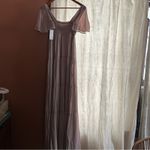 Show Me Your Mumu Show‎ Me Your Mumu Nicole Maxi Dress Soft Beige Chiffon Dusty Pink NWT Size XS Photo 4