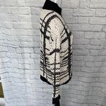 Solitaire women L mock turtleneck Longsleeve plaid pattern popcorn sweater B&W Photo 4