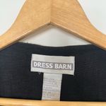 Dress Barn Vintage  Black Linen Embroidered Sleeveless Blouse Photo 3