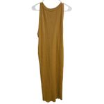 The Line By K Maribel Asymmetric Back Ribbed Stretch Cotton Jersey Midi Dress M Brown Size M Photo 2