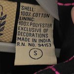 Life Style Womens Black Green Blue Pink Patchwork Vintage Artistic Jacket Size S Photo 3