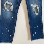 ZARA  High Rise Straight Distressed Raw Hem Jeans 4 Photo 4