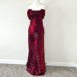 Vintage 90s Vampy Prom Dress Red Photo 1