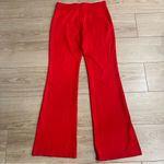 Maeve  x Anthropologie Knit Flare Pants Red Pull On Slit Viscose Size S Photo 7