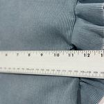 ZARA Ribbed Ruffle Sleeve Tank Top Small S Slate Blue Gray Cotton Stretch Casual Photo 3