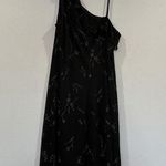 City Triangles Y2K Black Silver Floral Detail Ruffle Dress Large L Photo 1