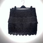 Free People  Womens Black Lace Skirt Side Zipper Size 6 Photo 1