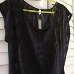 New Sheer Cap sleeve Bathing Suit Coverup Black M Size M Photo 1