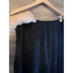 Vintage Midi Skirt black size 14 Strechy Faux suede Elastic waist Grunge Goth Photo 9