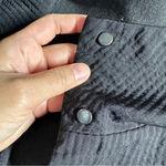 Eileen Fisher Channeled Rainwear Trench Long Line Jacket Coat Hooded Black M Photo 13