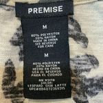 Premise  Tunic Top M Leopard Print Shark‎ Bite Hem 3/4 Sleeve Scoop Neck Photo 7