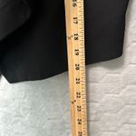 Diane Von Furstenberg  Womens Draped Jacket Black Leather Sleeve Blazer US 4 Photo 7