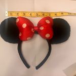 Disney Minnie Mouse Ears Red Polka Dot Bow Headband. Photo 2
