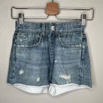 Rag and Bone Womens Miramar Printed Denim pajama terry jean Shorts Size 2XS Photo 1