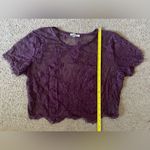 Charlotte Russe Charolette Russe Floral Lace Cropped Short-Sleeve Top Photo 4