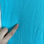 Cotton Citizen  Ribbed Tee Turquoise Blue Size Small Short Sleeves Basic Photo 6