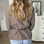 Brown tweed blazer with button Photo 4