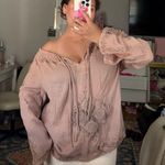 Cynthia Rowley Off the shoulder shirt brown cover up top blouse  Photo 2