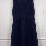 Maeve  Anthropologie Navy Blue Fit Flare Scalloped Lace Dress Size Small Formal Photo 4