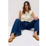 Free People Bohemian Veritas Wide-Leg Jeans in Truth Dark Wash NWT Size XL Photo 2