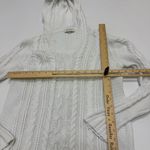KINROSS Sweater Womens Medium White Cable Knit Hooded Cotton Photo 5